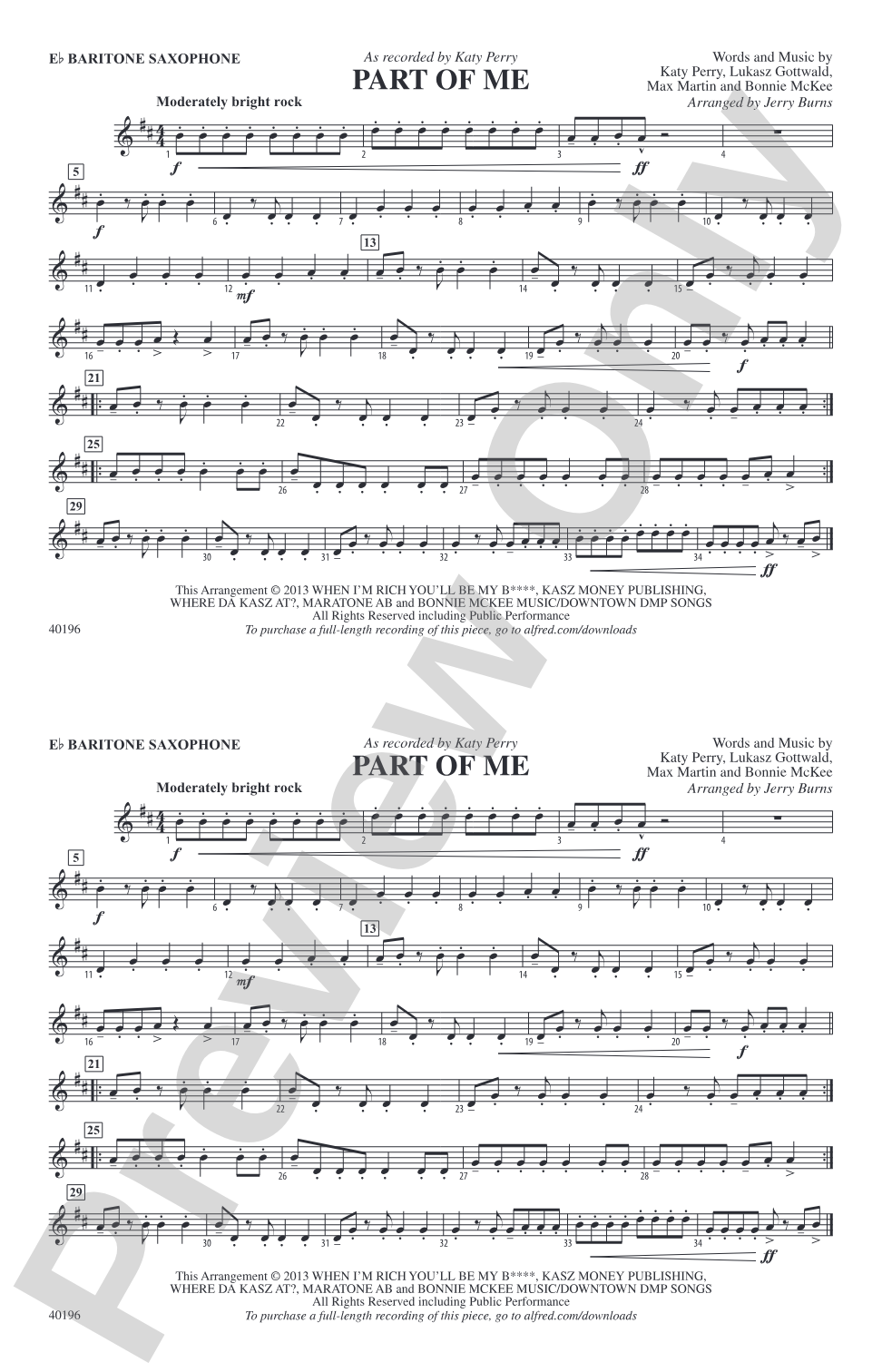 Part of Me: E-flat Baritone Saxophone