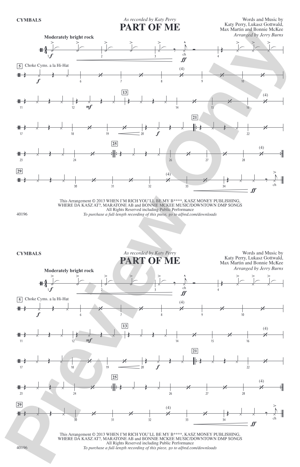 Part of Me: Cymbals