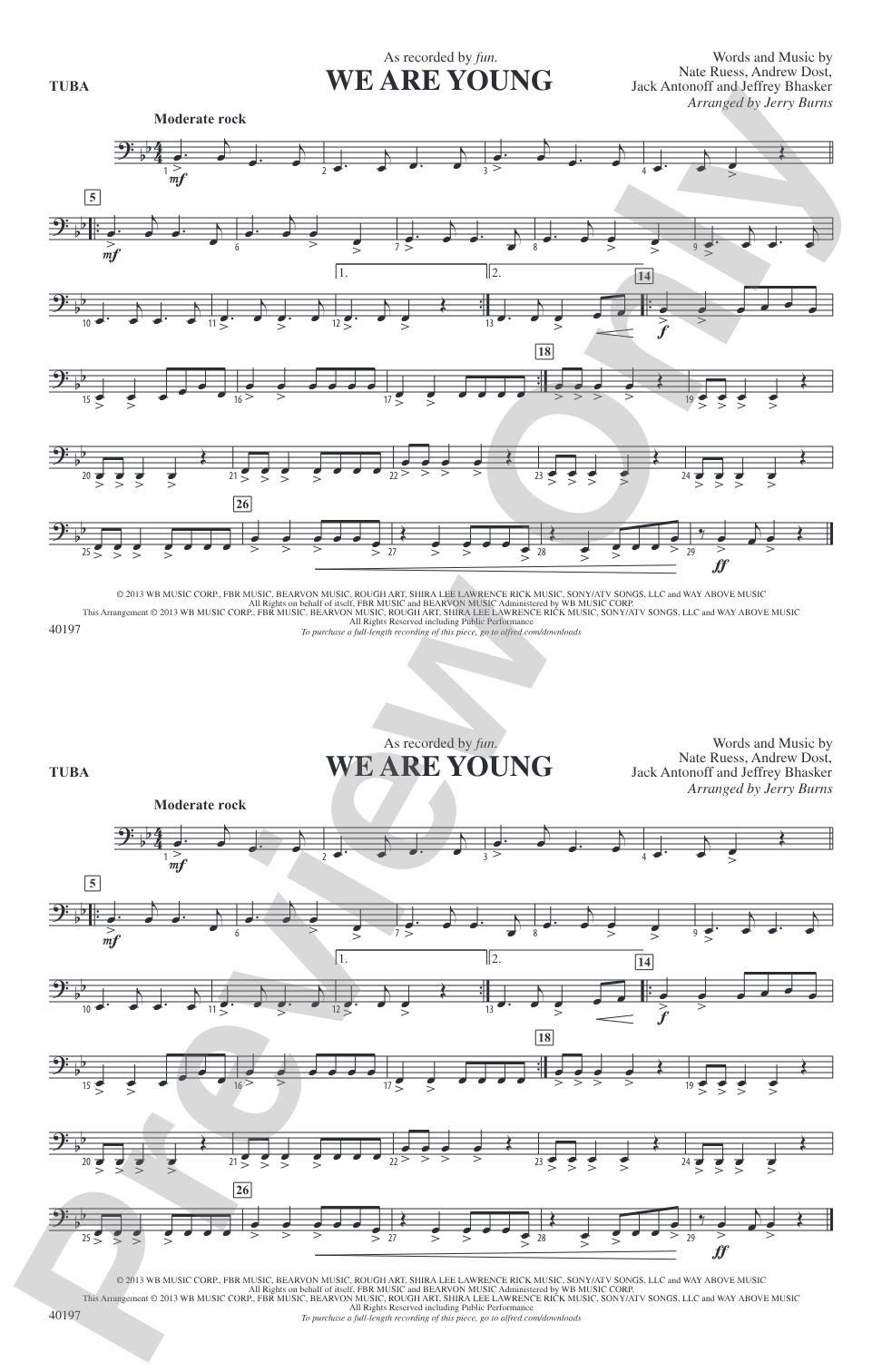 We Are Young: Tuba