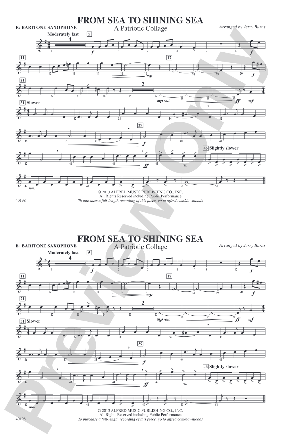 From Sea to Shining Sea: E-flat Baritone Saxophone