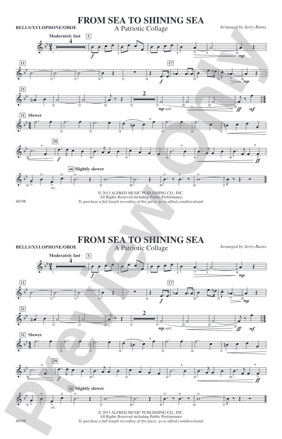From Sea to Shining Sea: Bells/Xylophone/Oboe