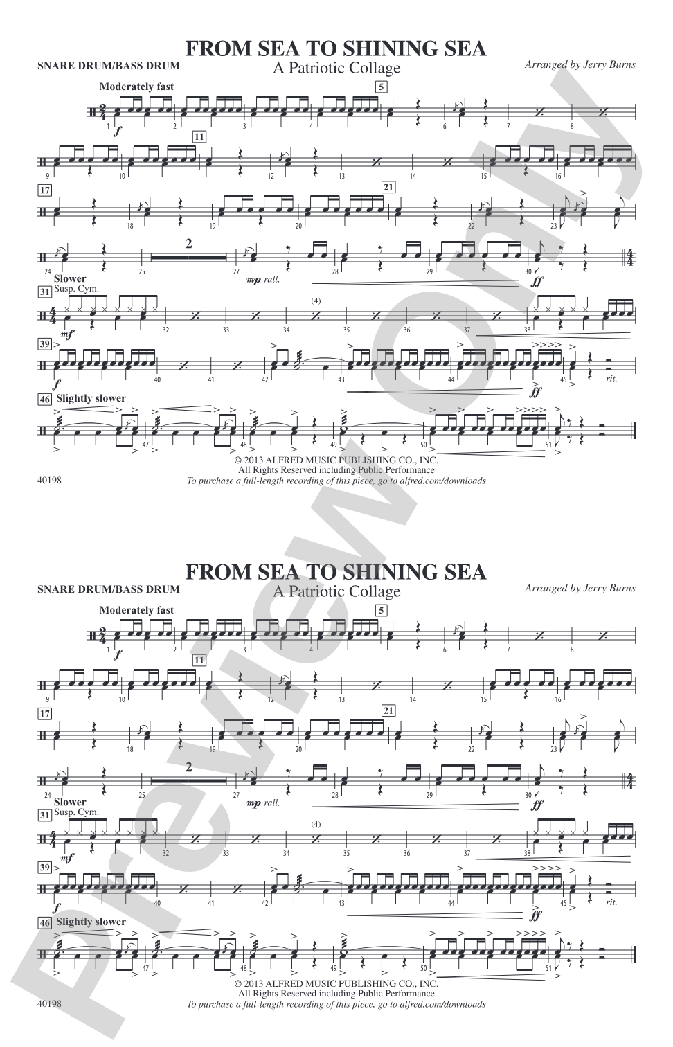 From Sea to Shining Sea: Snare Drum/Bass Drum
