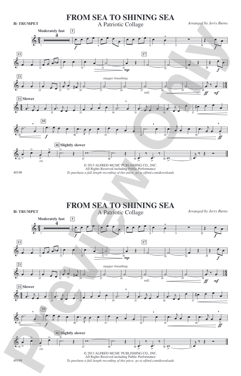 From Sea to Shining Sea: 1st B-flat Trumpet