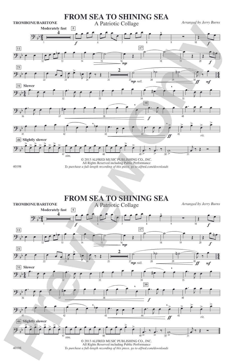From Sea to Shining Sea: 1st Trombone