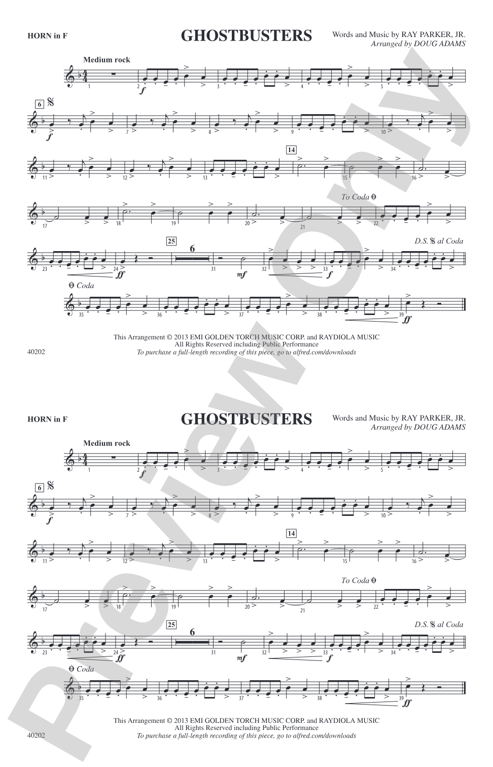 Ghostbusters: 1st F Horn