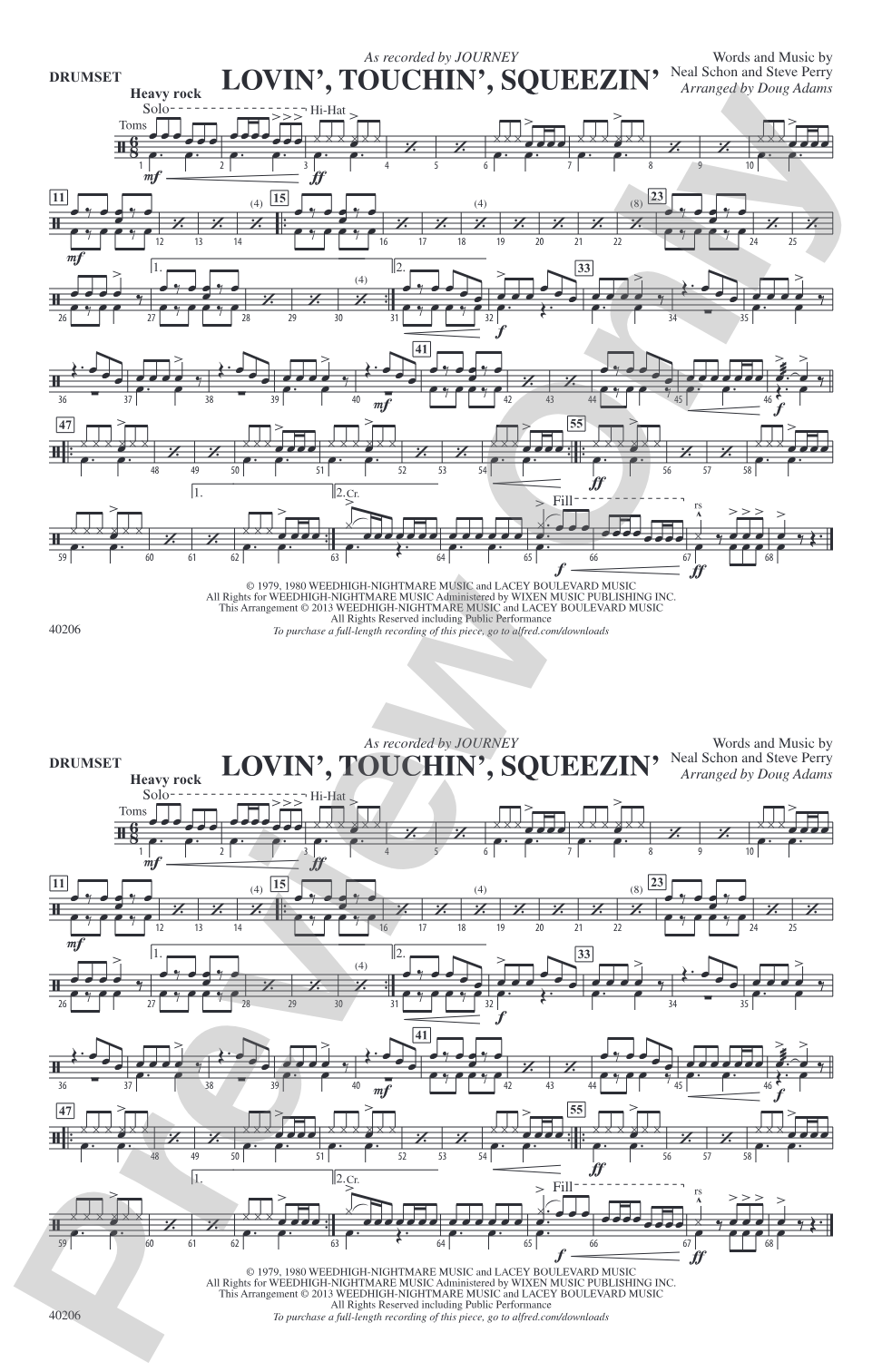 Lovin', Touchin', Squeezin': Drumset