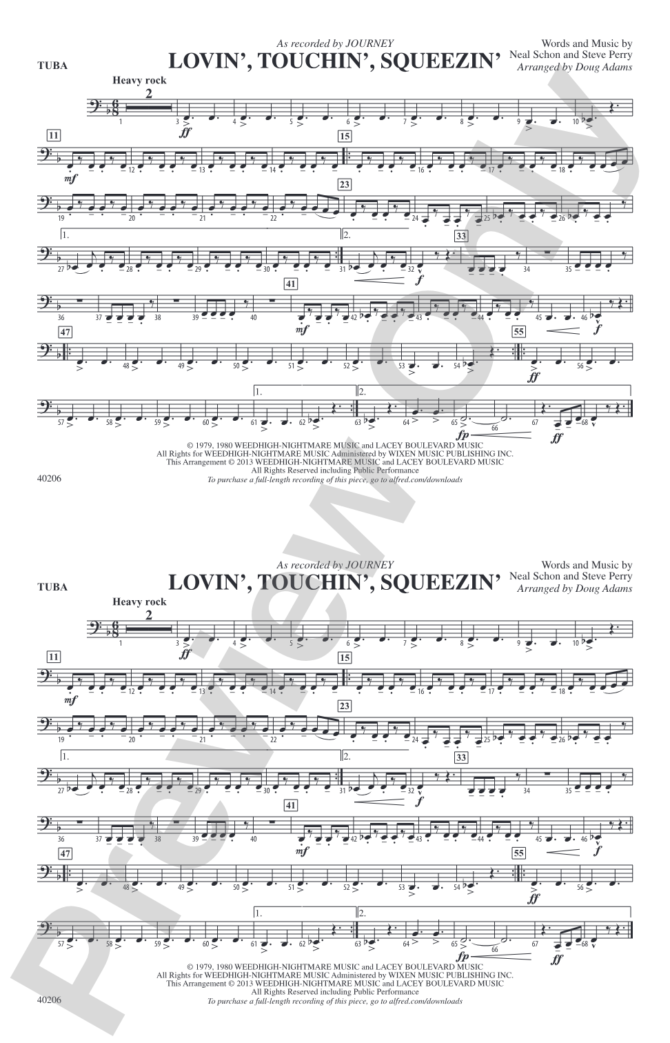 Lovin', Touchin', Squeezin': Tuba