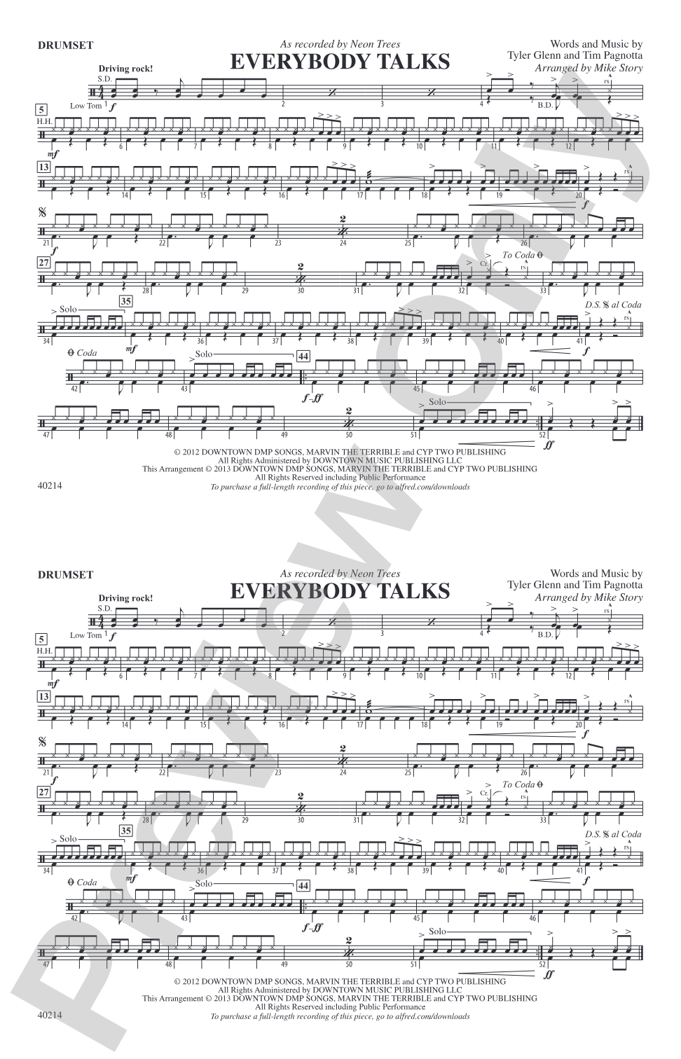 Everybody Talks: Drumset