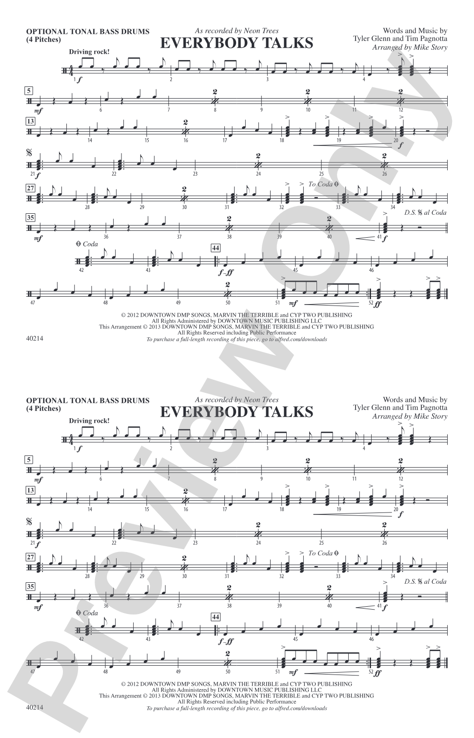Everybody Talks: Tonal Bass Drum