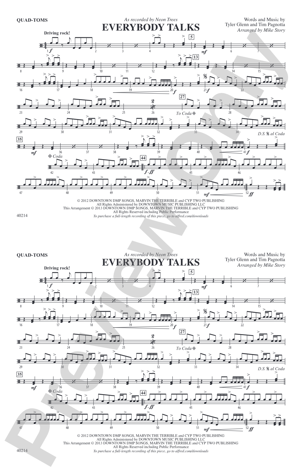 Everybody Talks: Quad-Toms