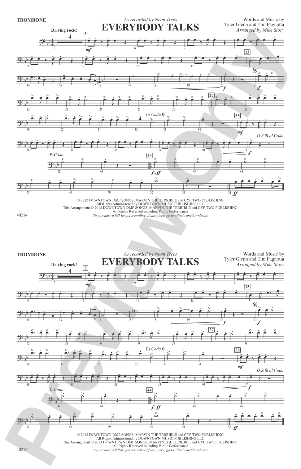 Everybody Talks: 1st Trombone