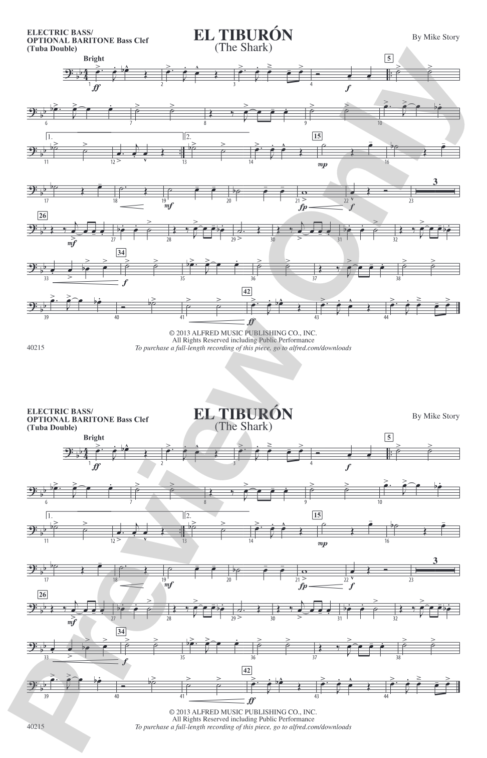 El Tiburón: Electric Bass
