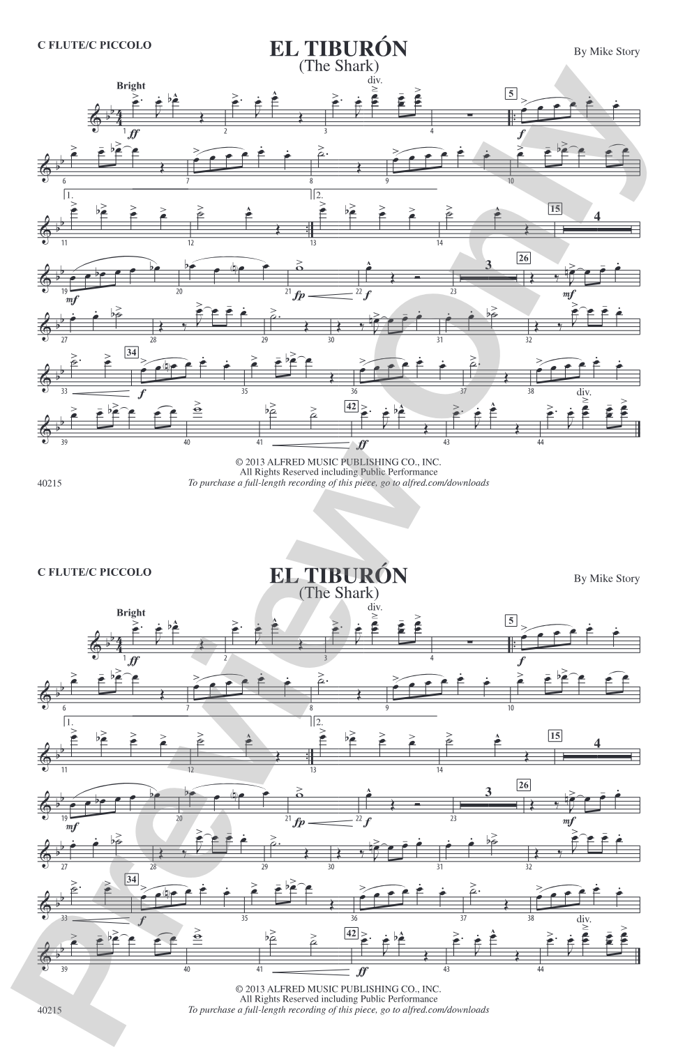 El Tiburón: Flute