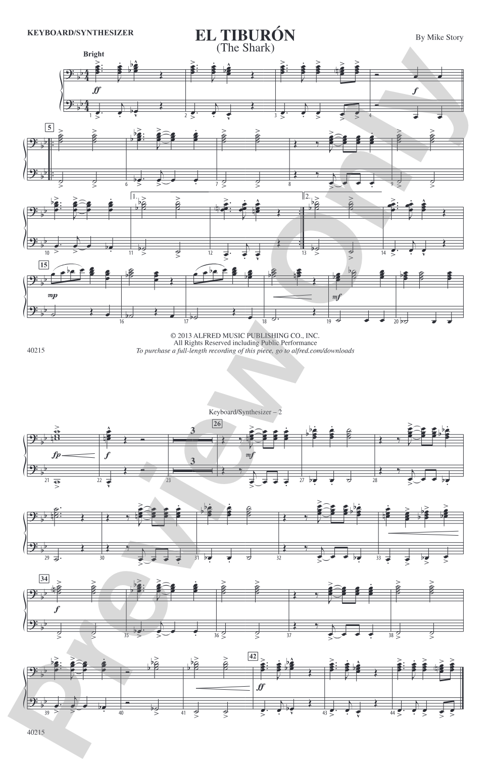 El Tiburón: Keyboard/Synthesizer