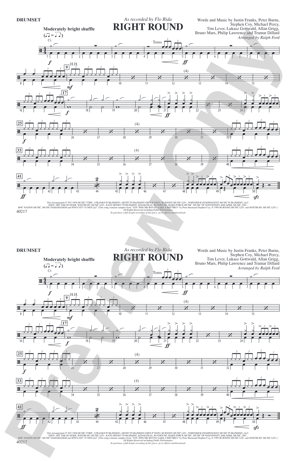 Right Round: Drumset