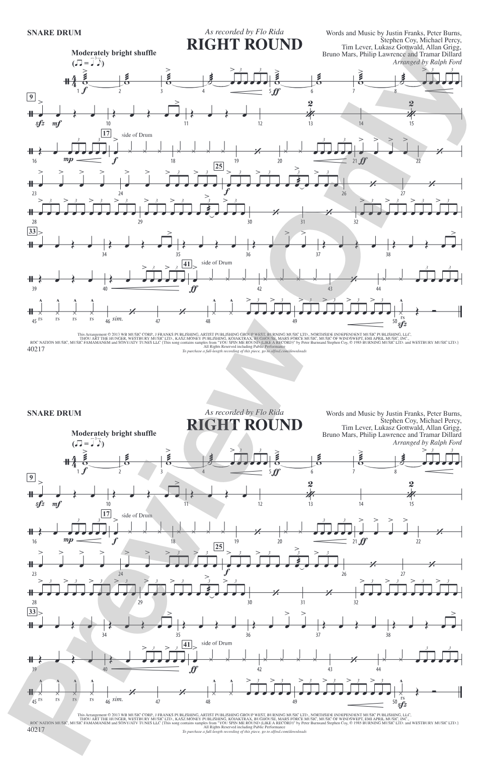 Right Round: Snare Drum