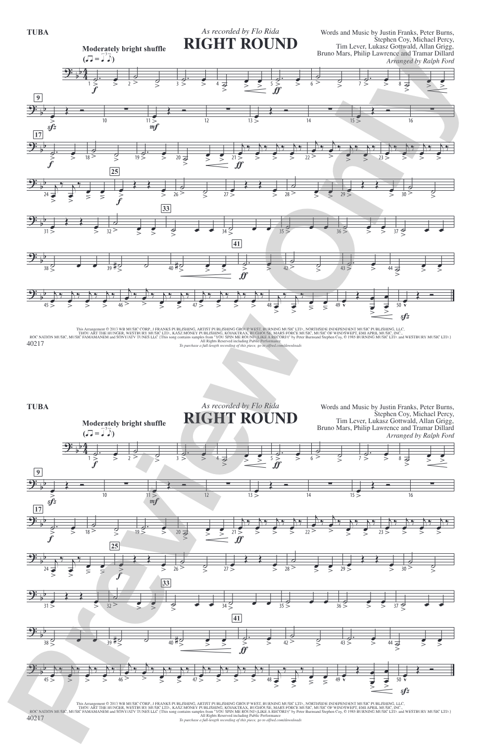 Right Round: Tuba