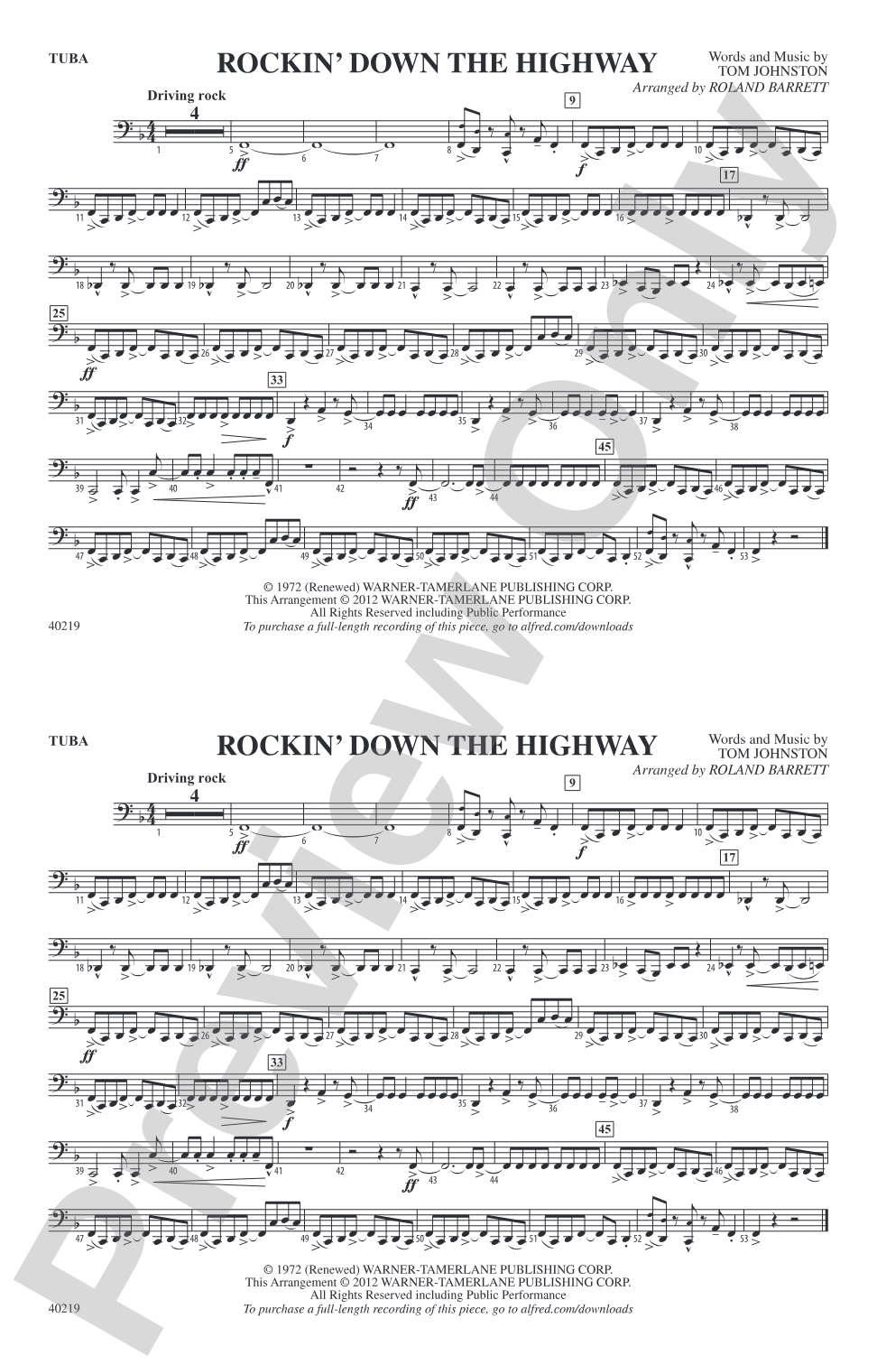 Rockin' Down the Highway: Tuba