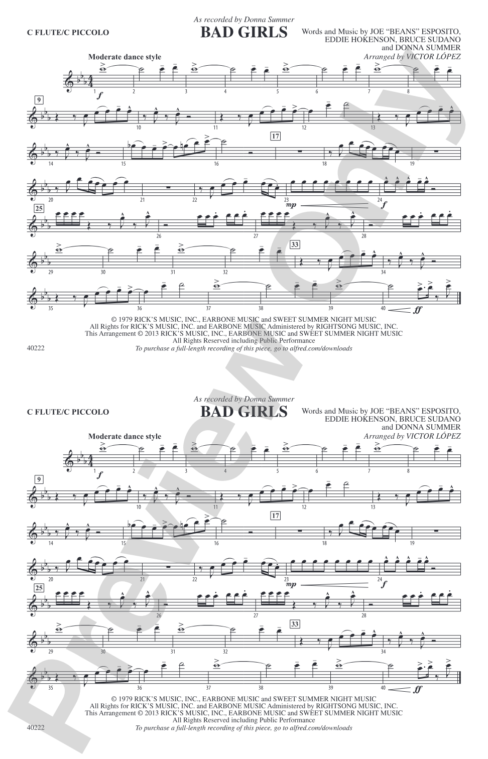 Bad Girls: Flute
