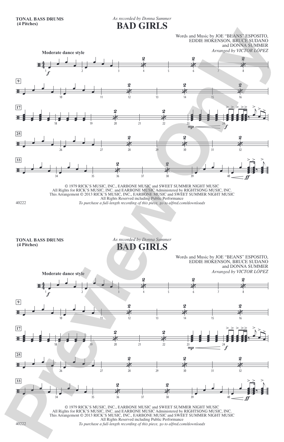 Bad Girls: Tonal Bass Drum