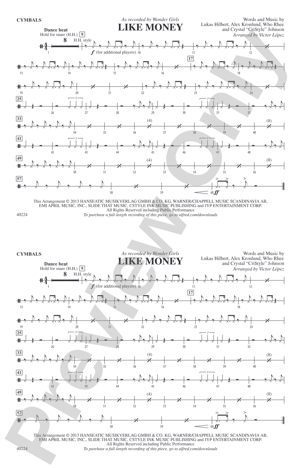 Like Money: Cymbals