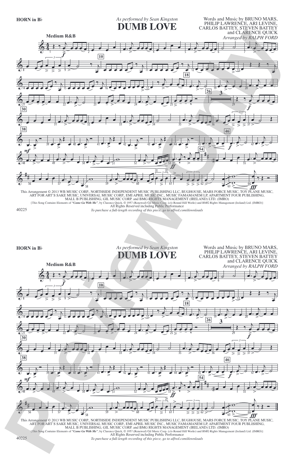 Dumb Love: Horn in B flat