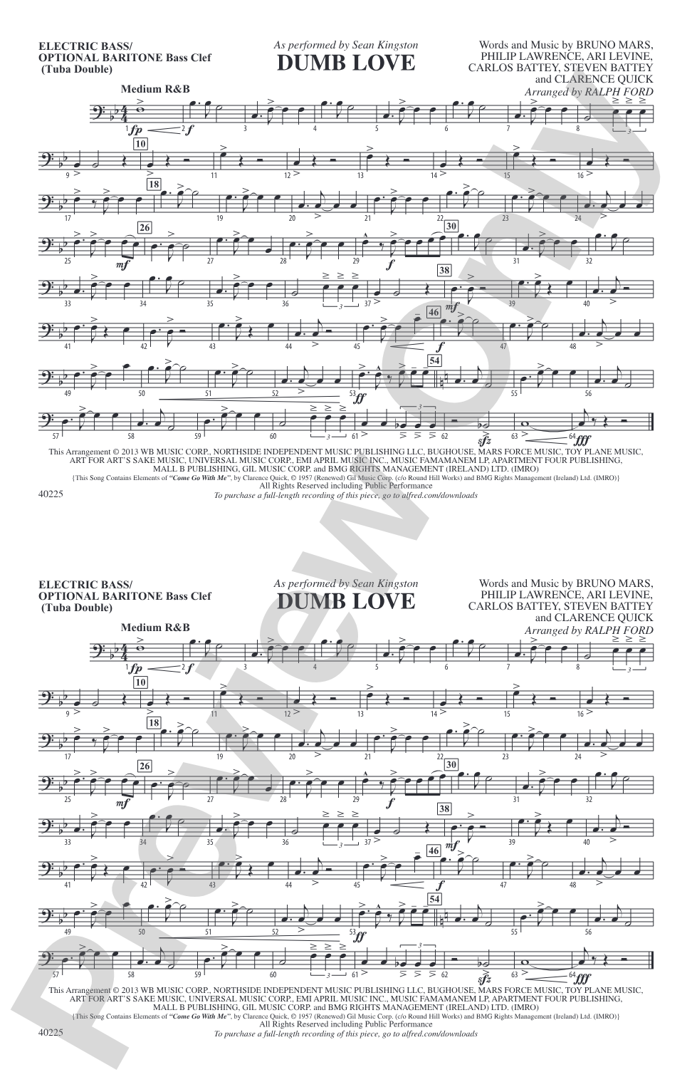 Dumb Love: Electric Bass