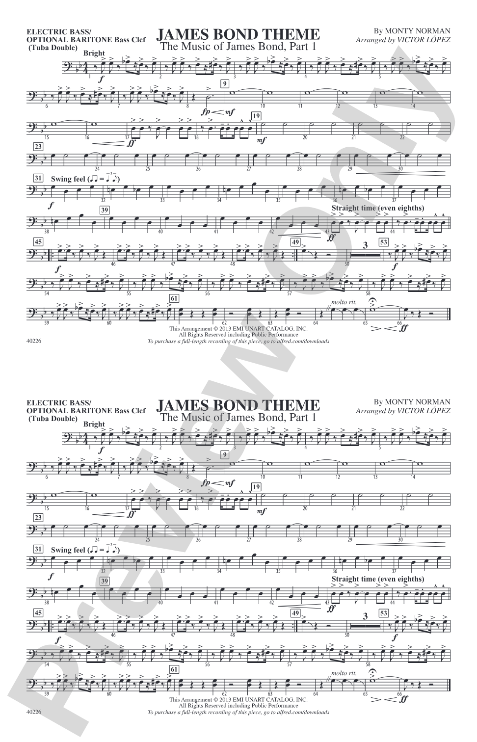 James Bond Theme: Electric Bass