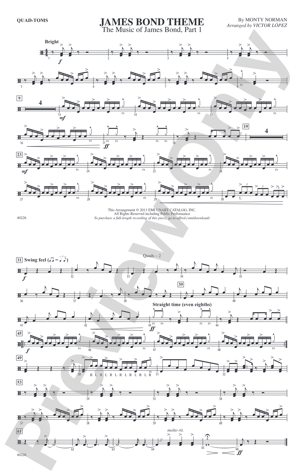 James Bond Theme: Quad-Toms