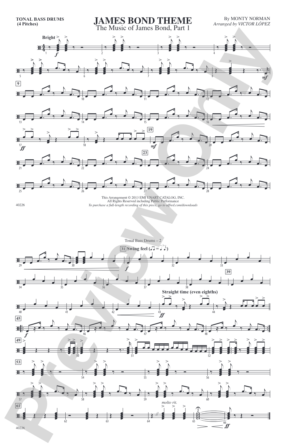 James Bond Theme: Tonal Bass Drum