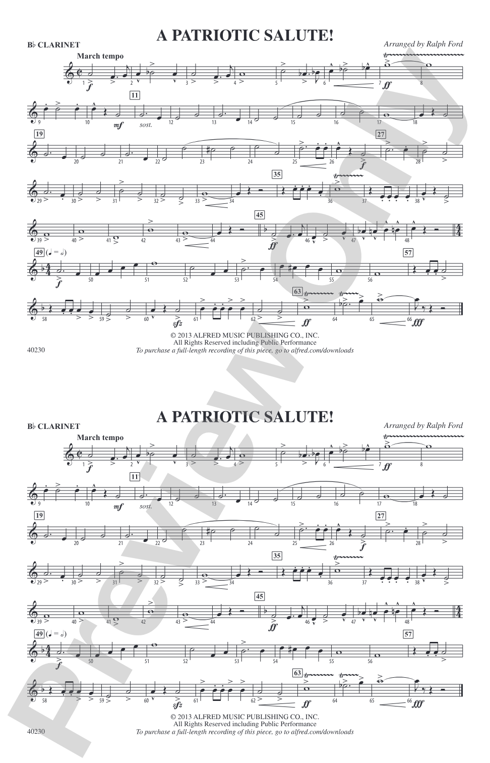 A Patriotic Salute!: 1st B-flat Clarinet