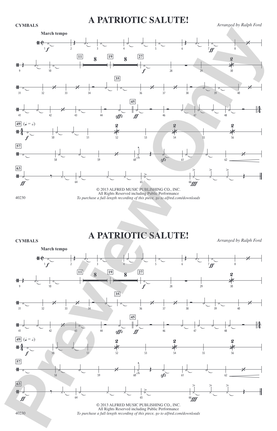 A Patriotic Salute!: Cymbals