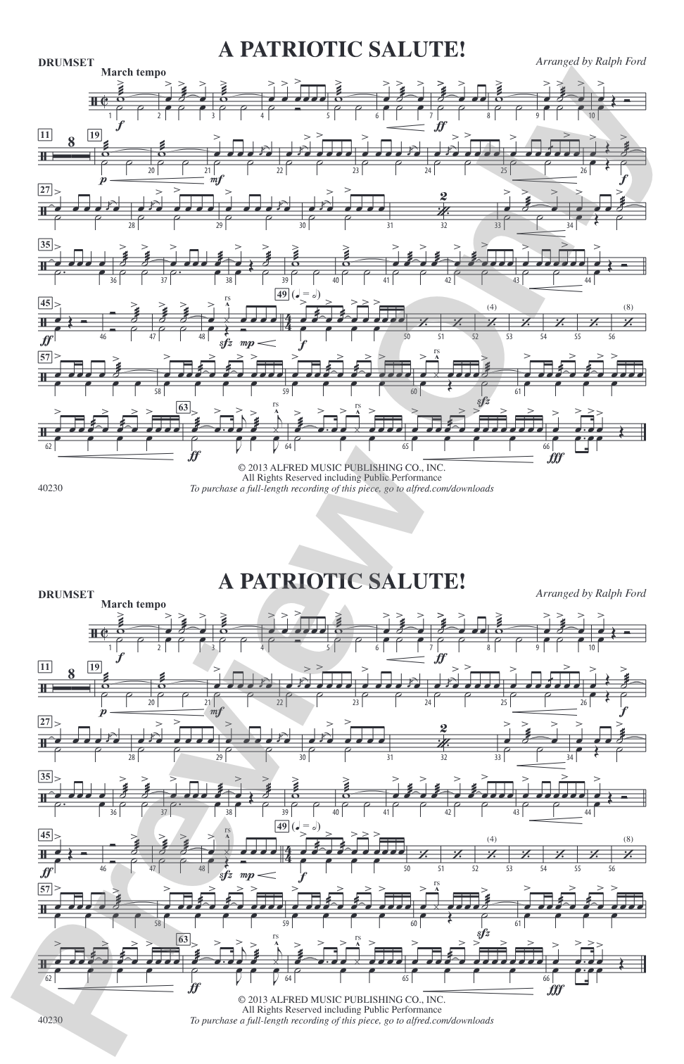 A Patriotic Salute!: Drumset