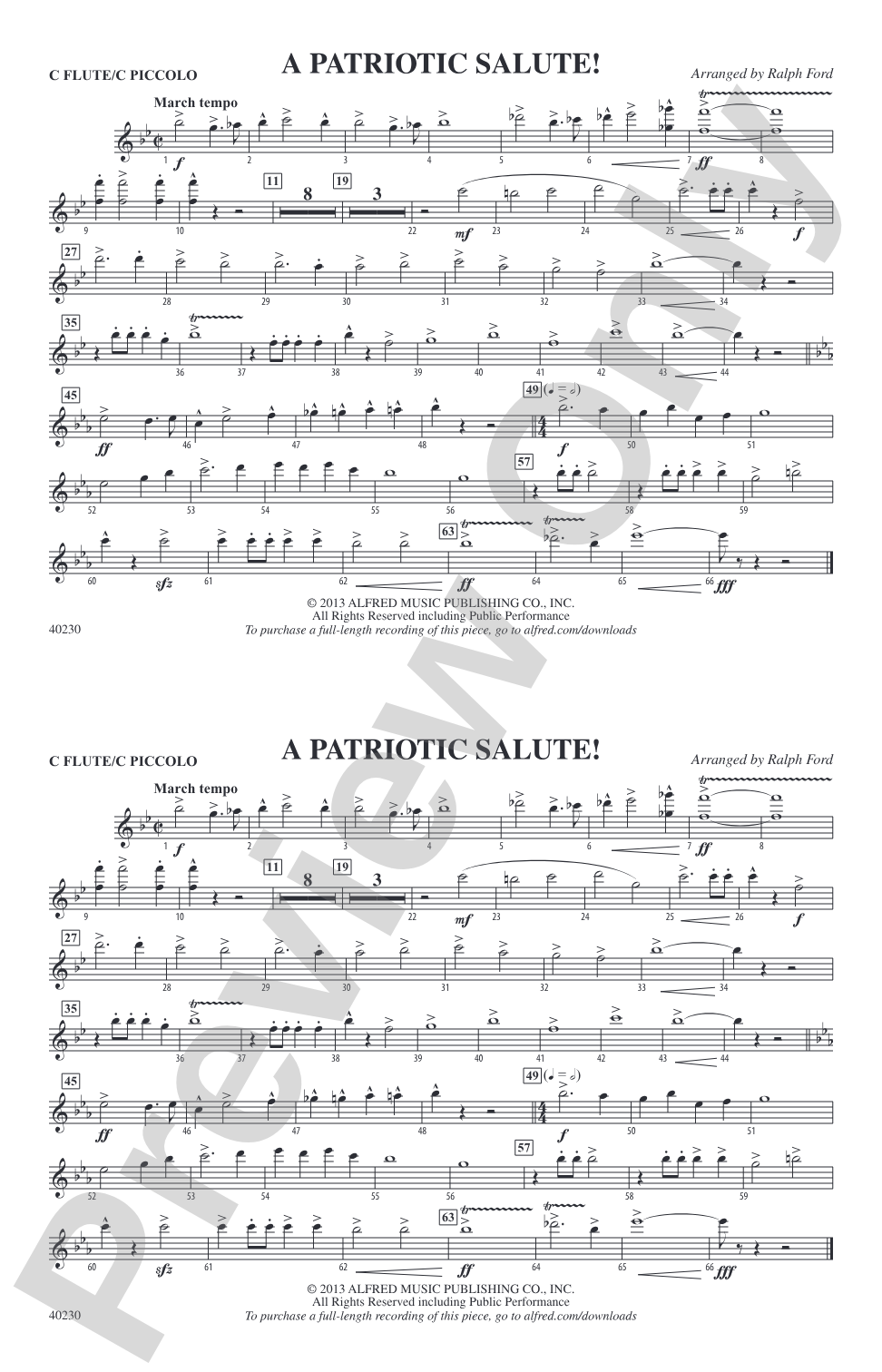 A Patriotic Salute!: Flute