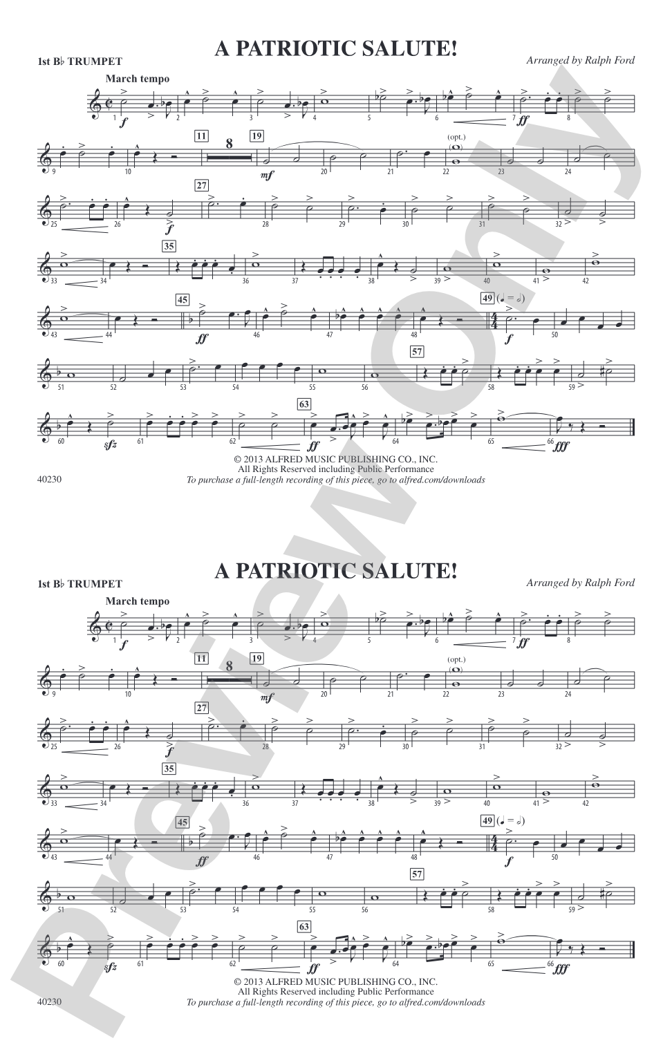 A Patriotic Salute!: 1st B-flat Trumpet