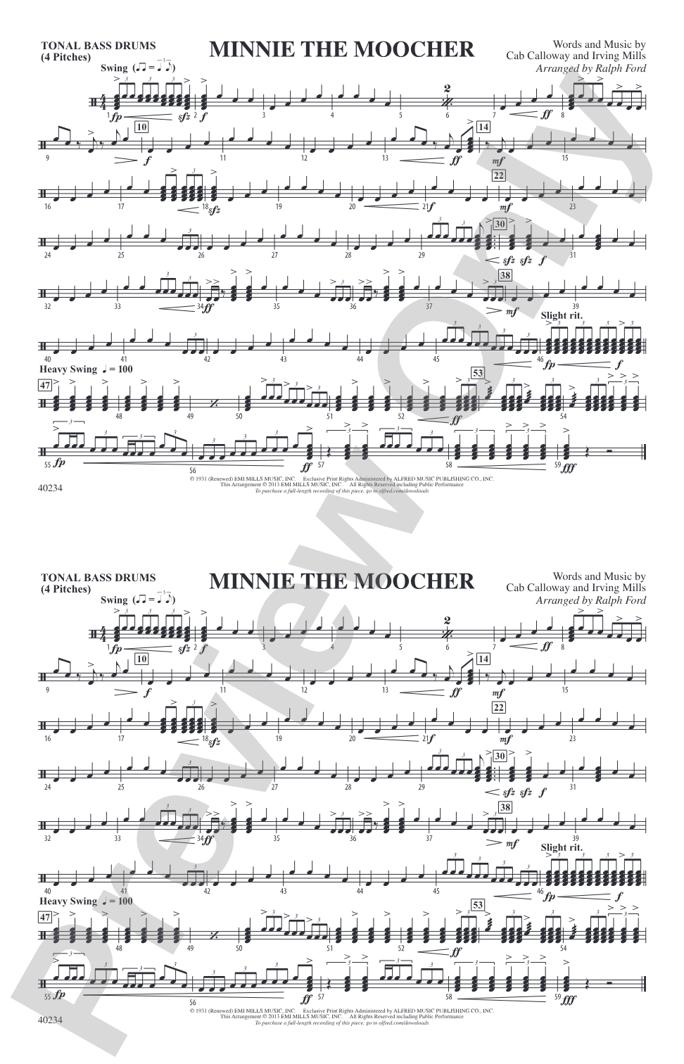 Minnie the Moocher: Tonal Bass Drum