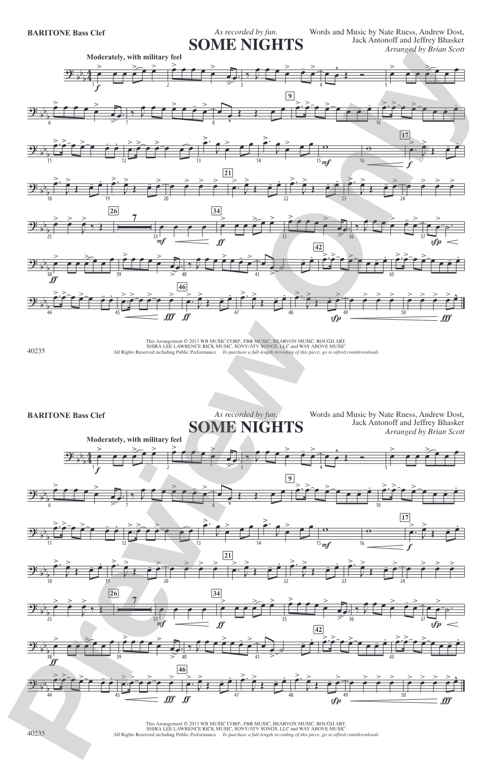 Some Nights: Baritone B.C.