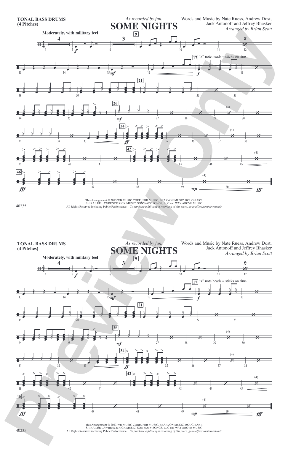 Some Nights: Tonal Bass Drum