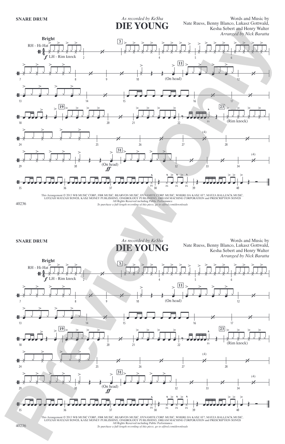 Die Young: Snare Drum
