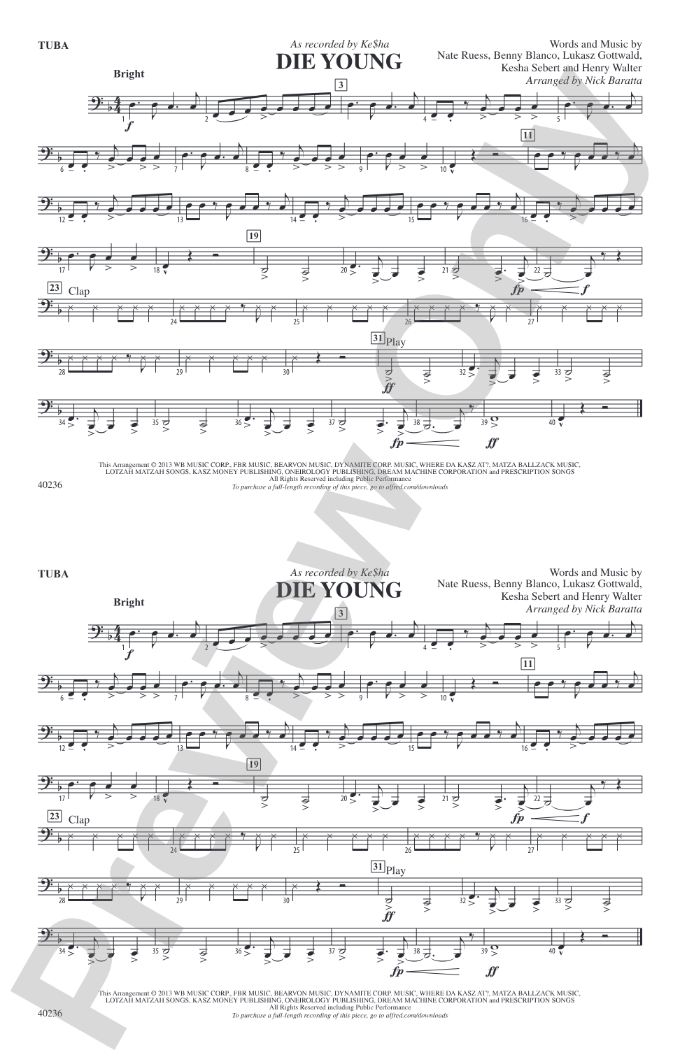 Die Young: Tuba