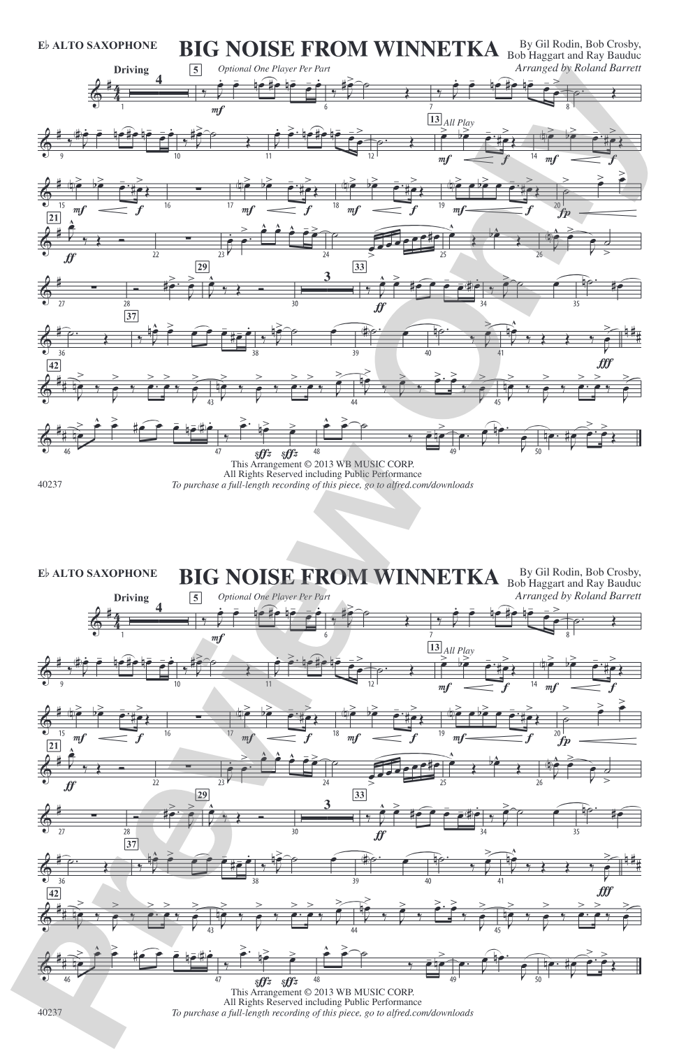 Big Noise from Winnetka: E-flat Alto Saxophone
