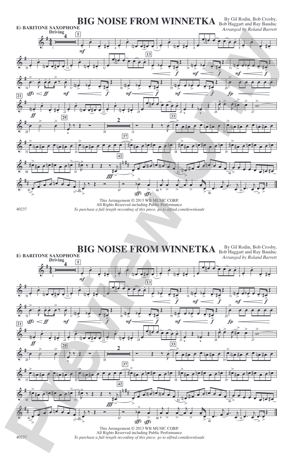 Big Noise from Winnetka: E-flat Baritone Saxophone