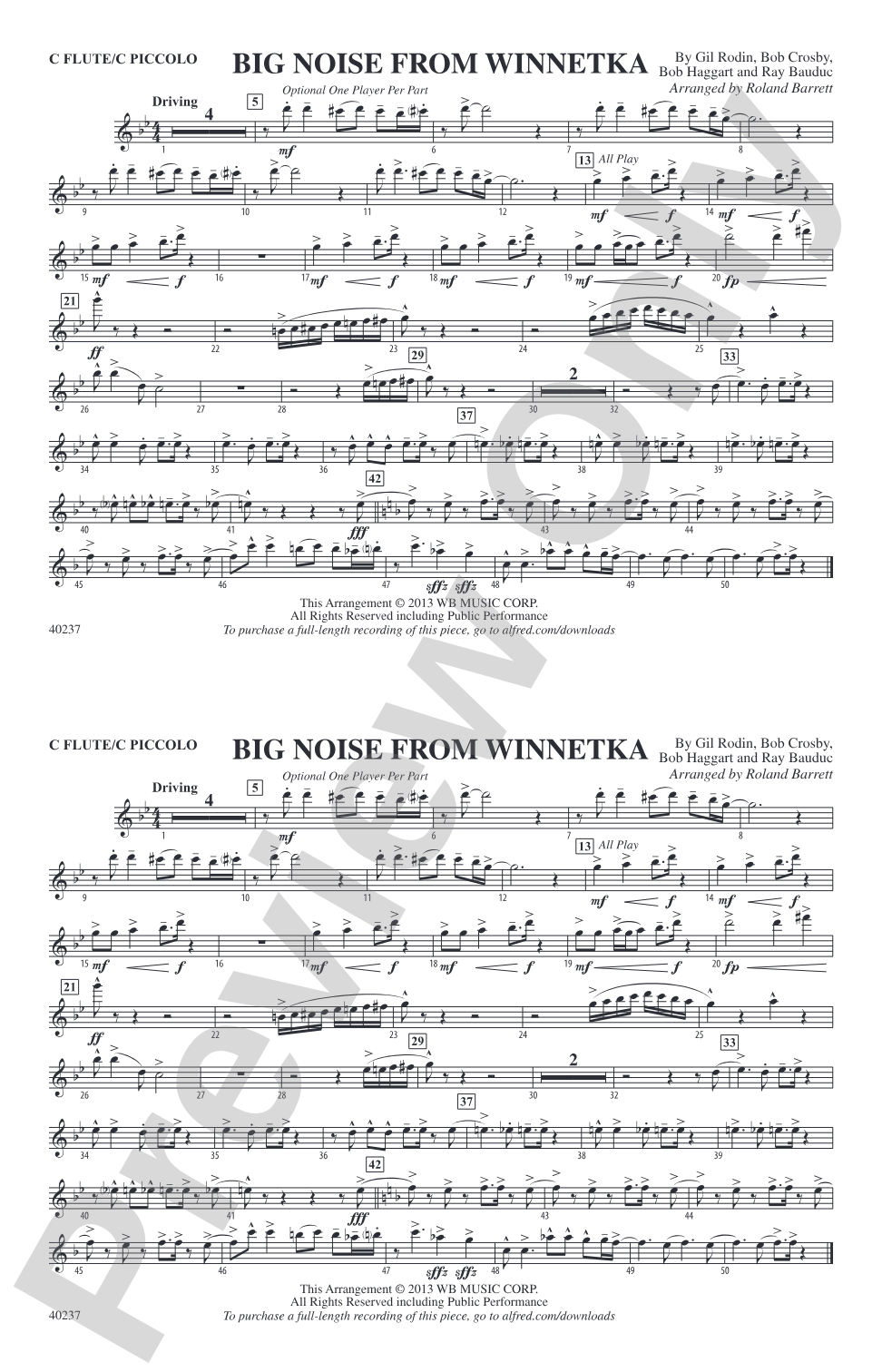 Big Noise from Winnetka: Flute
