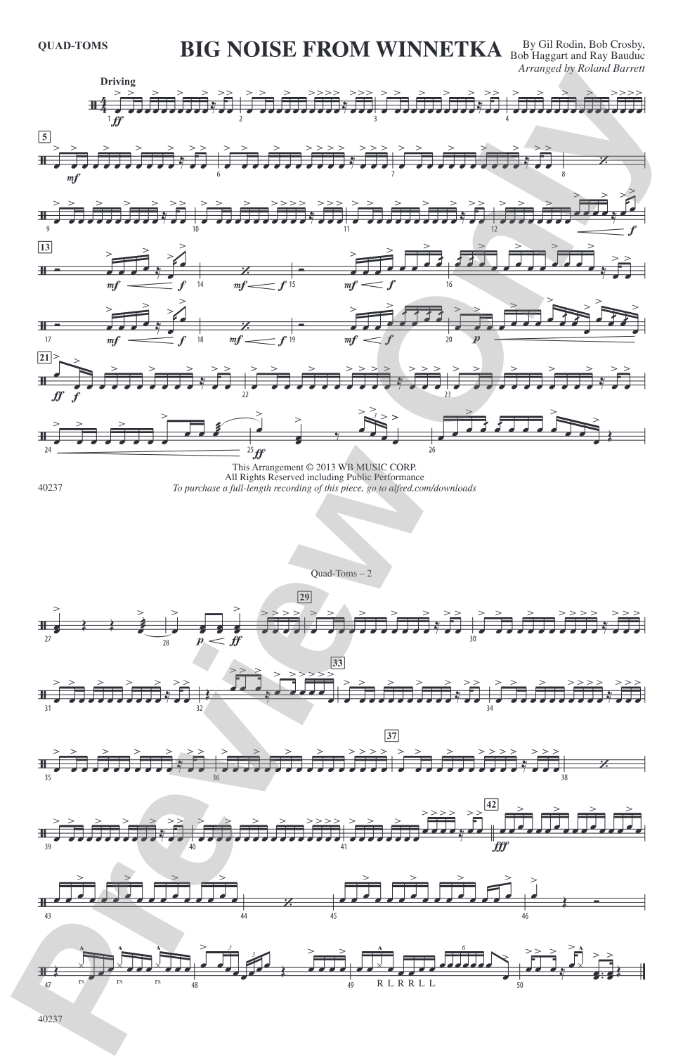 Big Noise from Winnetka: Quad-Toms