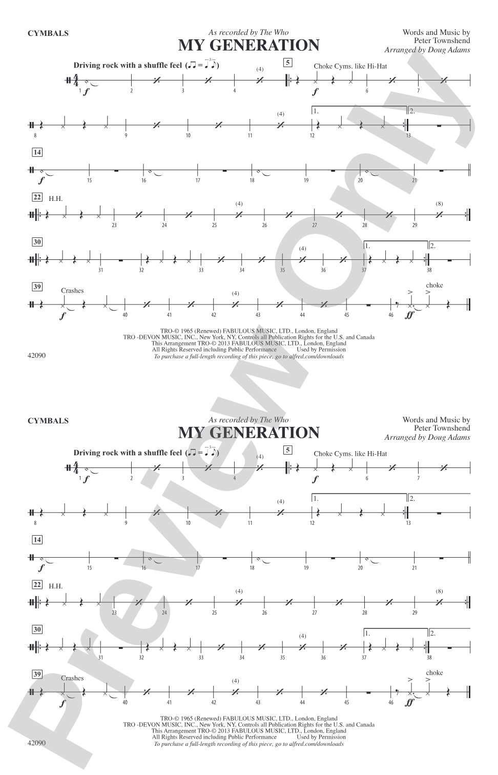 My Generation: Cymbals