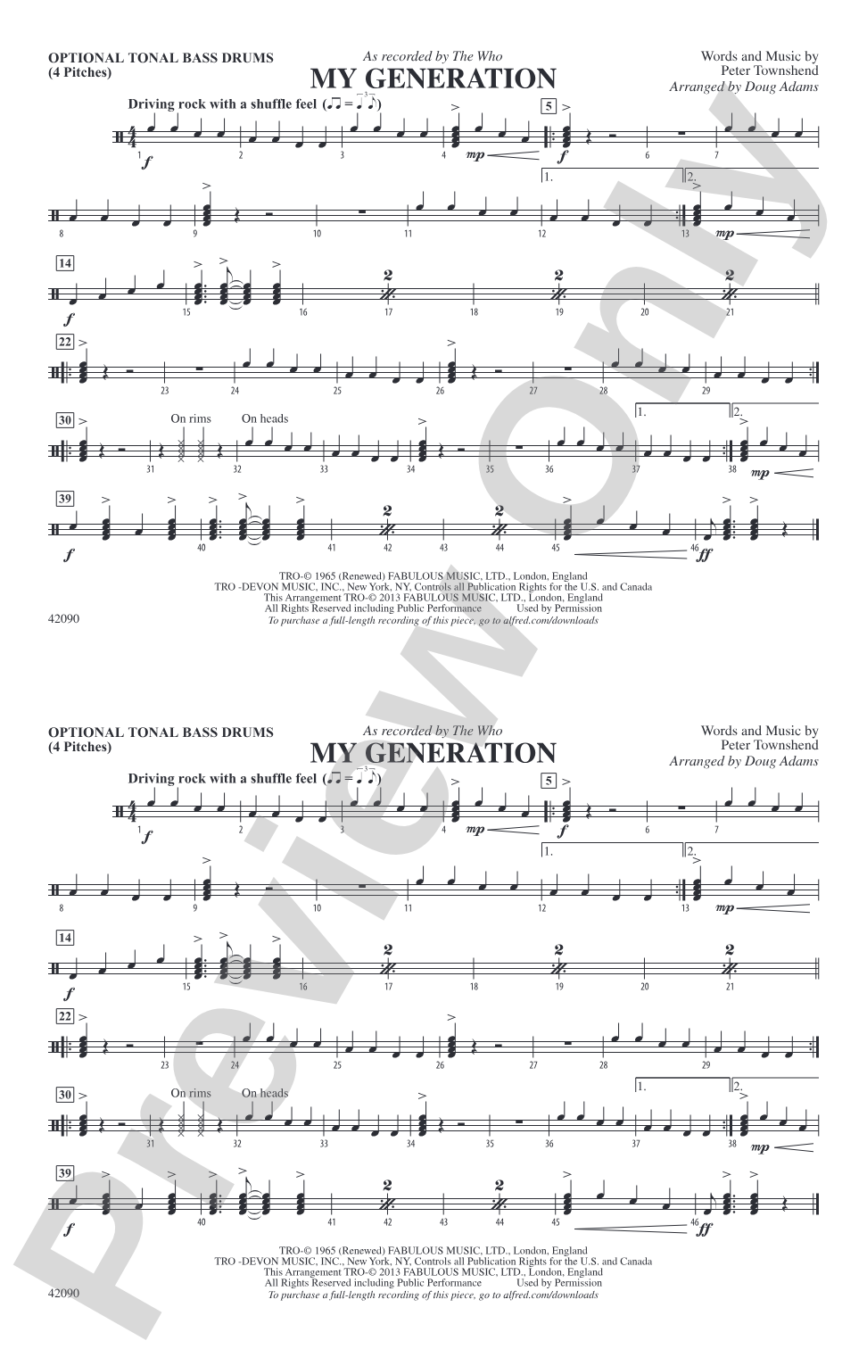 My Generation: Tonal Bass Drum