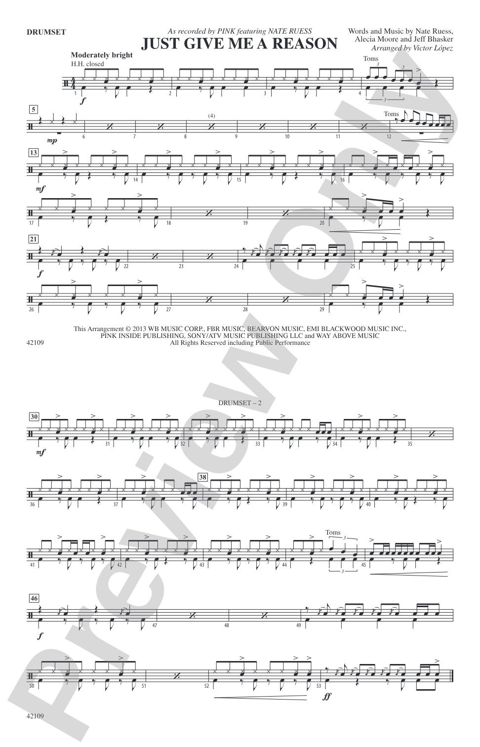 Just Give Me a Reason: Drumset