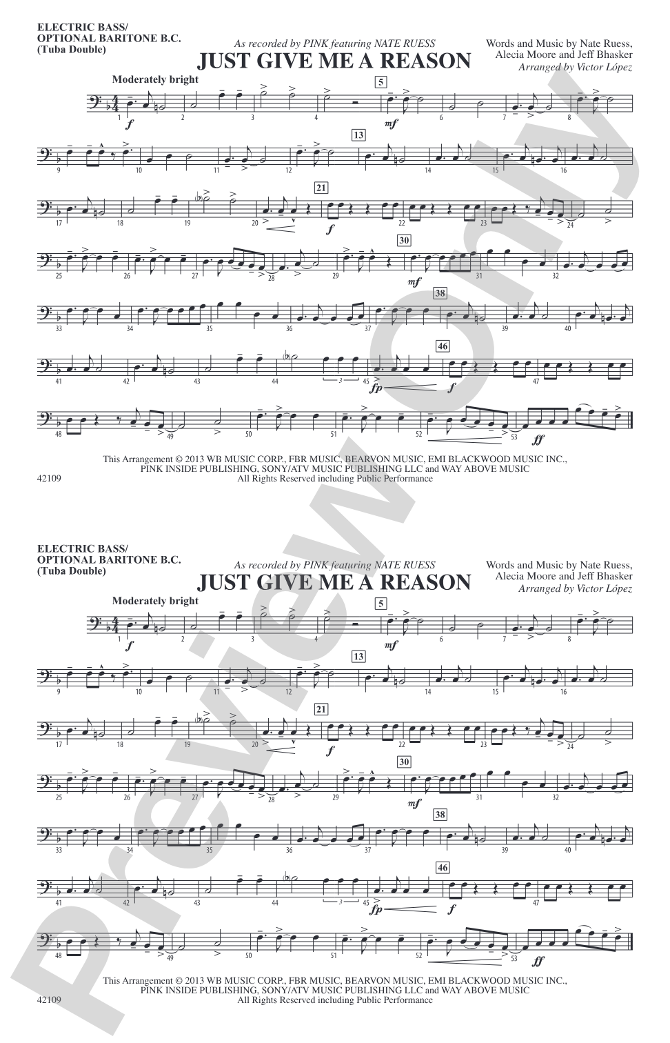 Just Give Me a Reason: Electric Bass