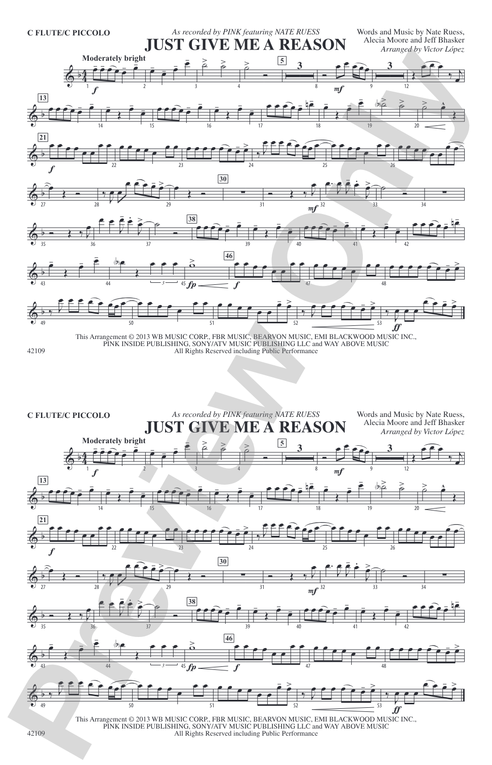 Just Give Me a Reason: Flute