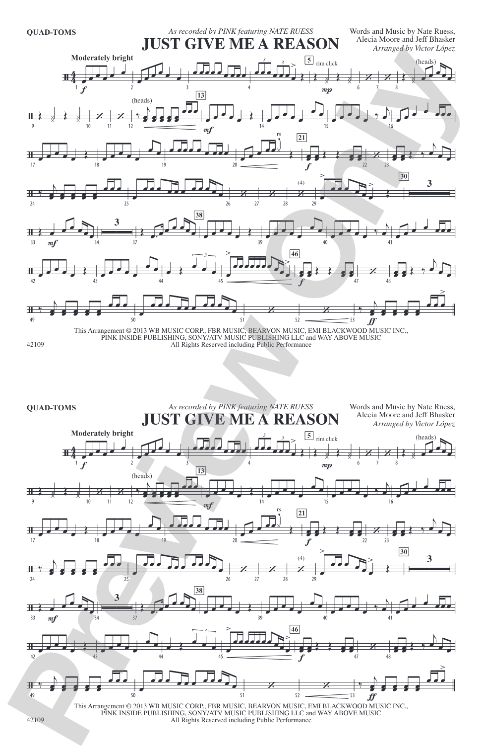 Just Give Me a Reason: Quad-Toms